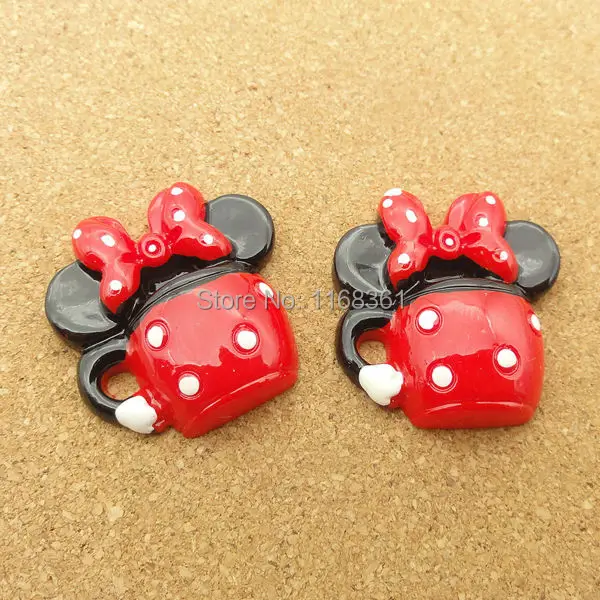 Flat back resin simulation food Minnie coffee drink cup 25mm Cabochons Scrapbook for DIY phone case decoration C403-7 | Дом и сад
