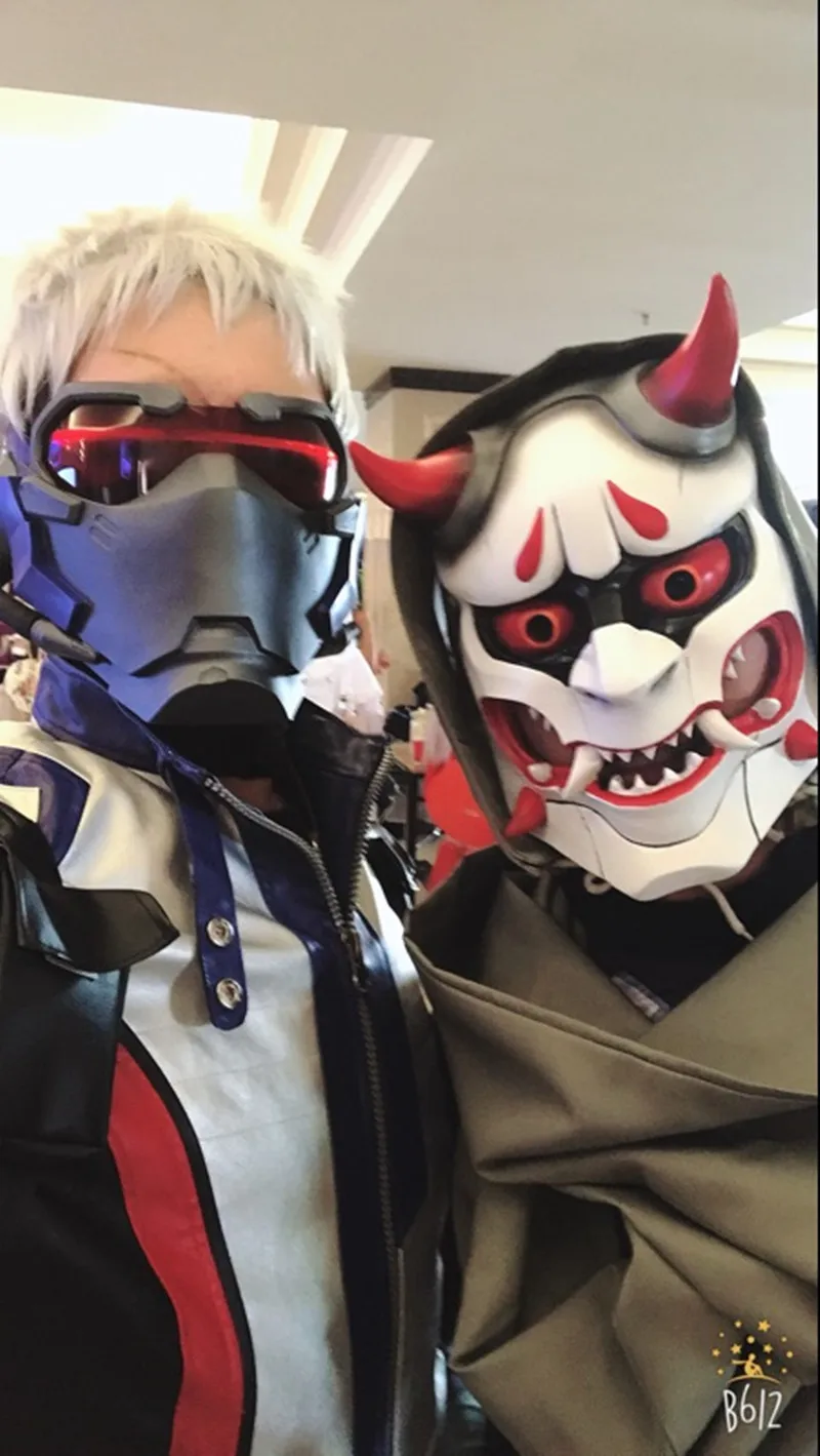 Игра OW Soldier 76 Серебряный короткий парик военный Солдат Косплей серебряные серые