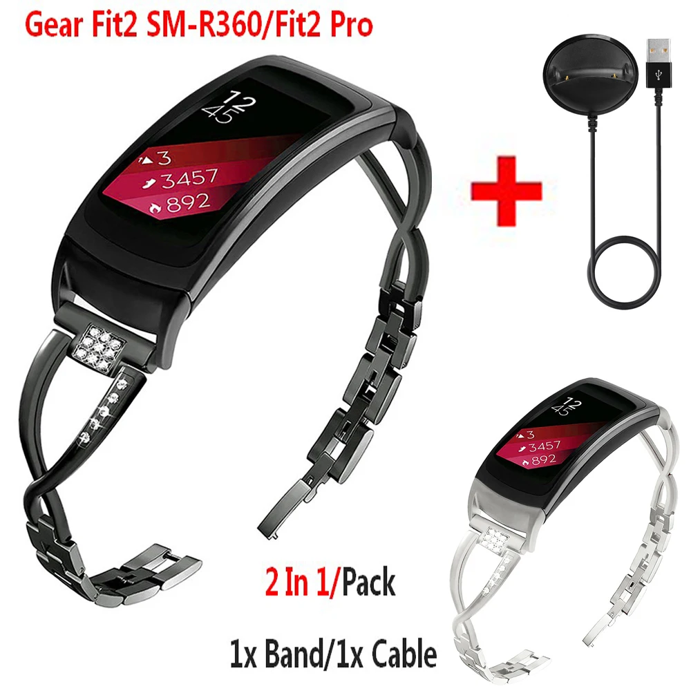 2In1 USB Кабель зарядного устройства для Samsung Gear Fit 2 ремешок наручных часов из
