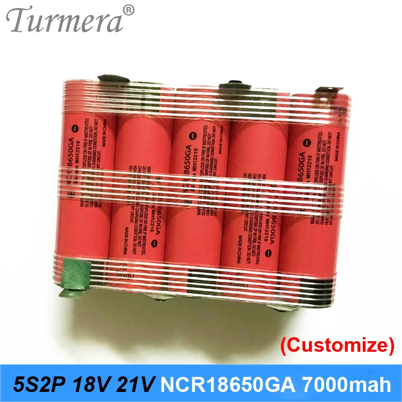5s2p батарея 18650 пакет ncr18650ga 3500 мА/ч 7000 18v 21v пайки для отвертка инструменты