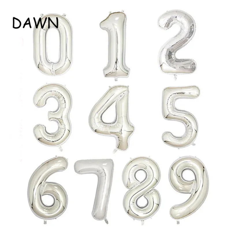 Фольгированные воздушные шары DAWN цифры 0-9