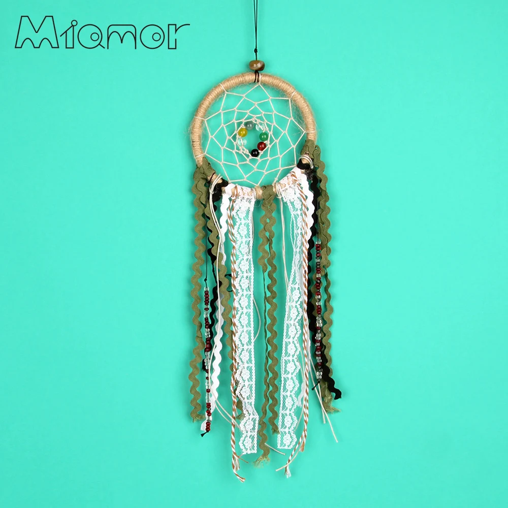 Аксессуары для декора стен MIAMOR Dreamcatcher с кружевом и камнями колокольчики детской