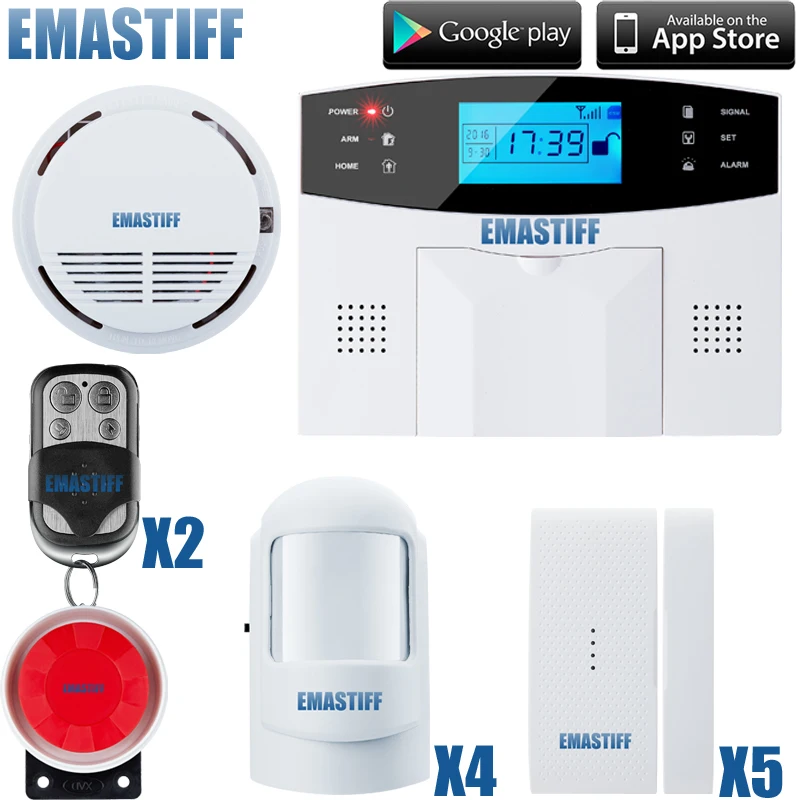 

Free shiping GSM Alarm system Home security alarm system English/ Russian / Spanish voice