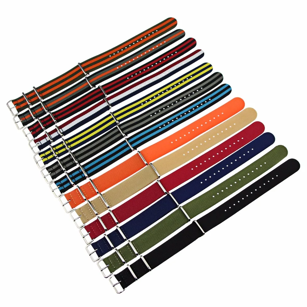 

ZLIMSN Nato Watch Strap Nylon Bands Watchbands Military Silver Army Sport Watchband 18 20 22 24mm Relojes Hombre 2017 relogio