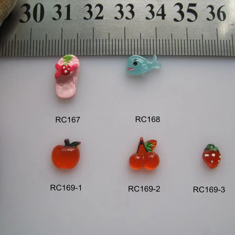 RC167/169 30 шт./пакет тапочки Дельфин Apple вишня клубника смолы мультфильм деко