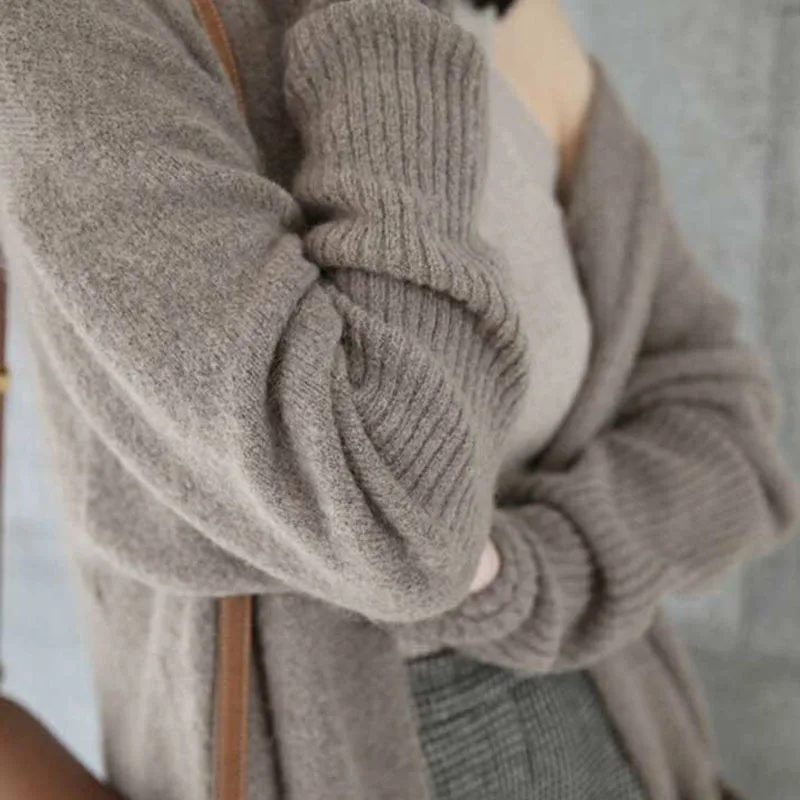 Trench Parkas Pocket Women Cardigan Coat Open Womens Boho Pockets Knitwear Overcoat Korean 2018 Elegant |
