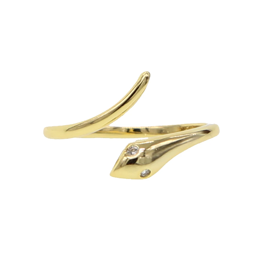 

minimal delicate Gold color cute animal women open knuckle finger ring resizable