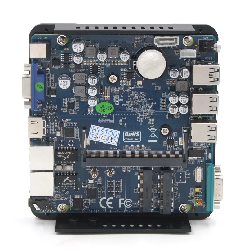 Hystou безвентиляторный мини ПК Windows Intel NUC J1900 4 ядра 2 Lan Мини компьютер HTPC tv КОРПУС Nano