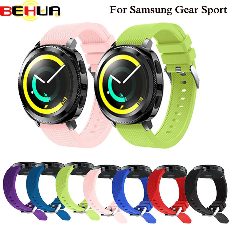 20 мм ремешок для Amazift Bip Garmin Vivoactive 3/645 силиконовый на запястье Samsung Gear S2 спортивный