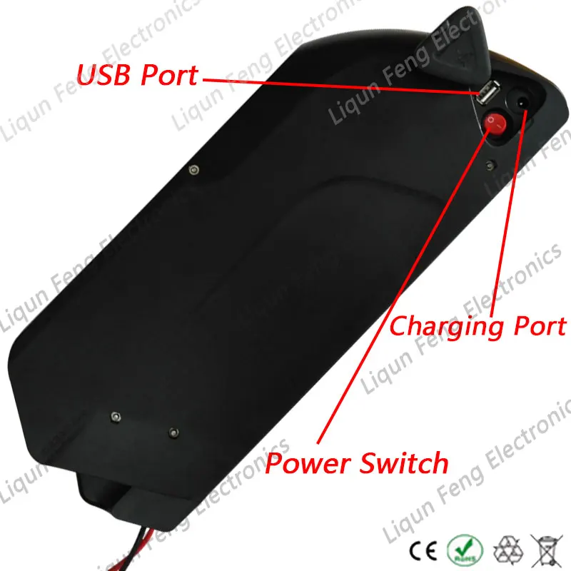 Аккумуляторная батарея для электровелосипеда Samsung литиевая с USB 48 В 500 Вт 13 Ач|ebike