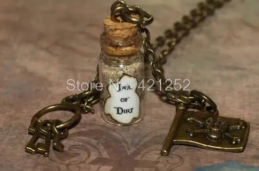 12 шт пиратских кувшин с сокровищами грязи стеклянная бутылка ожерелье Олли