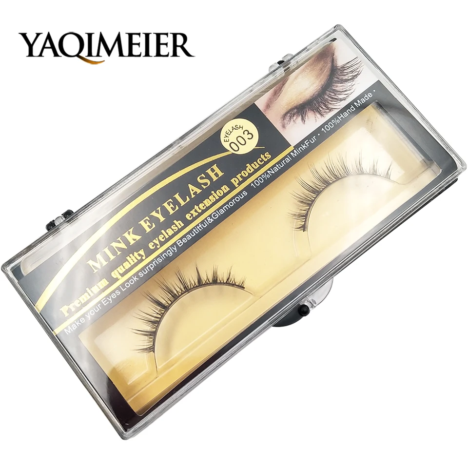 1 пар/кор. настоящие норковые ресницы очаровательные длинные ручной работы