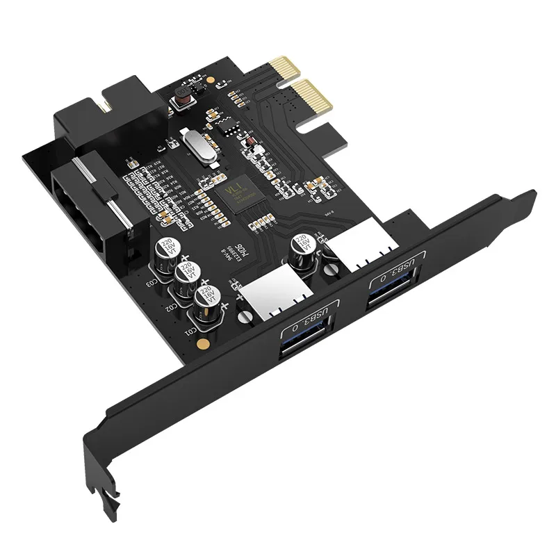 ORICO USB 3,0 PCI-E адаптер расширения PCI-E USB 3,0 концентратор контроллер адаптер карта для Windows Vista ПК ноутбук(PVU3-2O2I