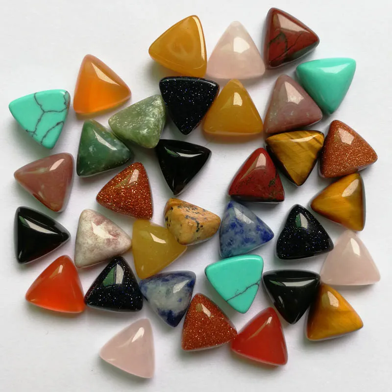 Оптовая продажа модные смешанные треугольные бусины кабошона из натурального