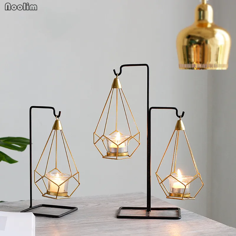 Роскошные романтичные подсвечники с геометрическим рисунком для свадьбы