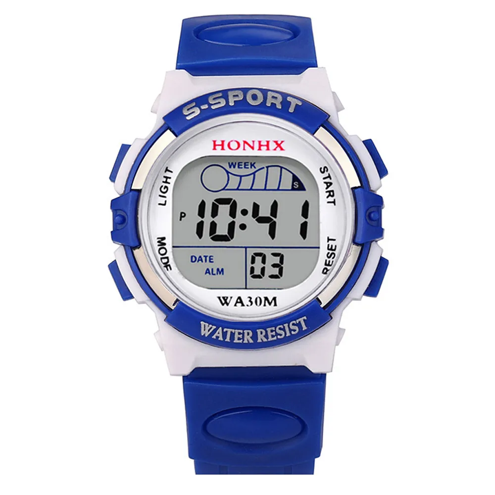 5001 водонепроницаемые детские цифровые светодиодный спортивные часы для мальчиков, детские часы с будильником и датой, подарок, Новое поступление,, горячая распродажа