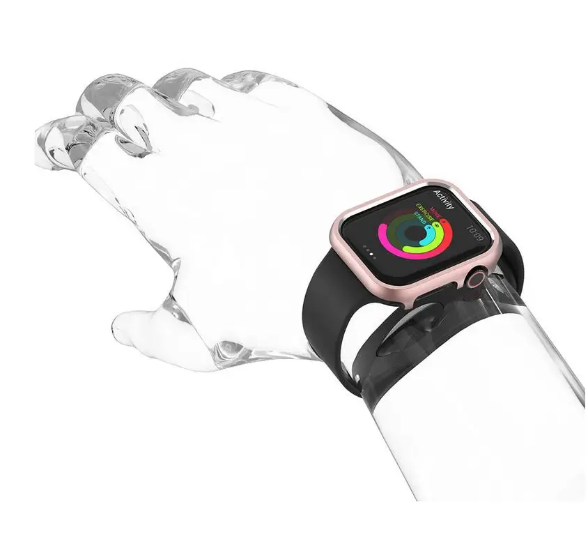 100 шт. алюминиевый сплав рамка защитный чехол для Apple Watch Series 4 40 мм 44 мм роскошный чехол оболочка идеально подходит для iwatch 44 мм