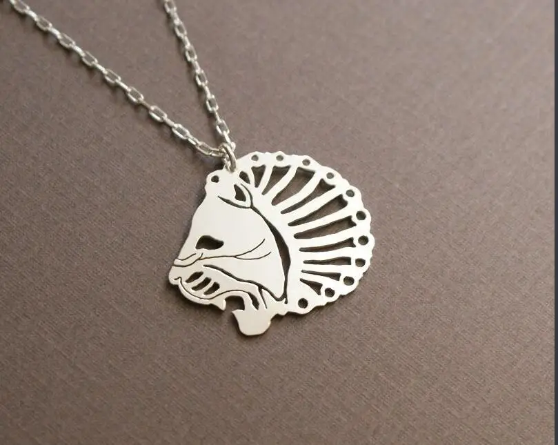 Lanseis 10 шт. Ахеменидов голова льва животное ожерелье это Подвески дизайна на