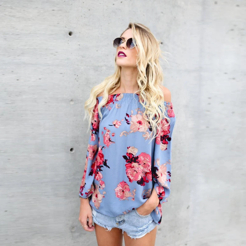 OLN с открытыми плечами на бретелях шифоновая рубашка женщина прекрасная летняя