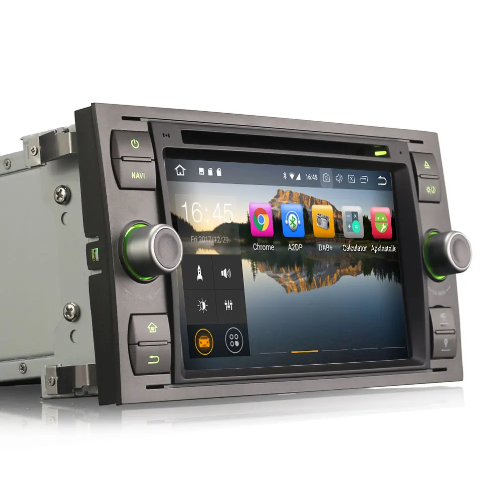 Erisin ES7866F 7 &quotAndroid 8 0 Восьмиядерный 4G RAM автомобильный DVD GPS радио DVR DAB + для FORD C/S-MAX