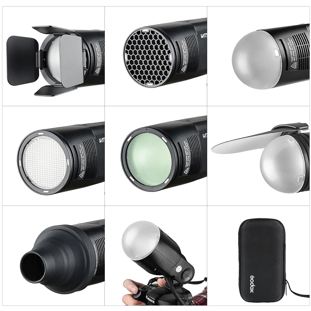 Godox AK R1 дверь сарая Snoot Цветной фильтр отражатель соты шаровой рассеиватель