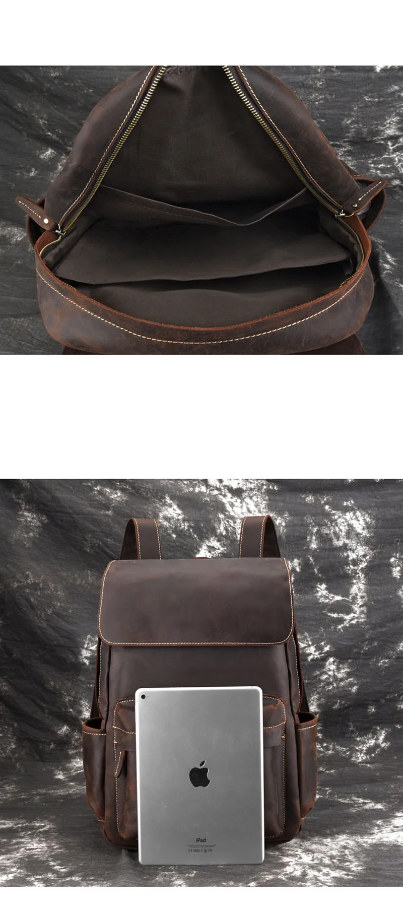AETOO, Мужской винтажный кожаный рюкзак crazy horse, унисекс, коровья кожа, 15 дюймов, рюкзак для ноутбука, женский, толстый, настоящая кожа, школьная сумка, Повседневная