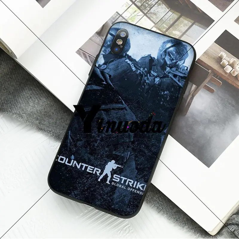 Yinuoda cs go gun game TPU Мягкий силиконовый чехол для телефона iPhone 6S 6plus 7 7plus 8 8Plus X Xs MAX 5 5S XR |