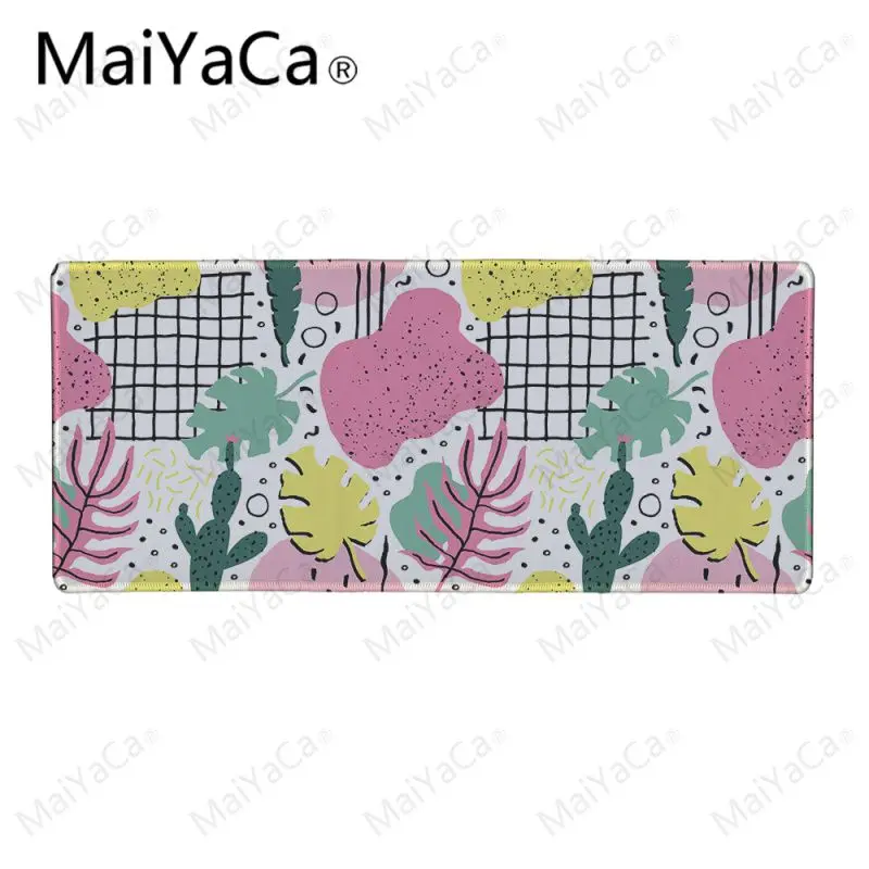 MaiYaCa быстрая печать пятнистый цветок кактус игровой большой коврик для компьютерной мыши коврик для мыши лучшие коврики для геймера подарок - Цвет: Lock Edge 30x70cm