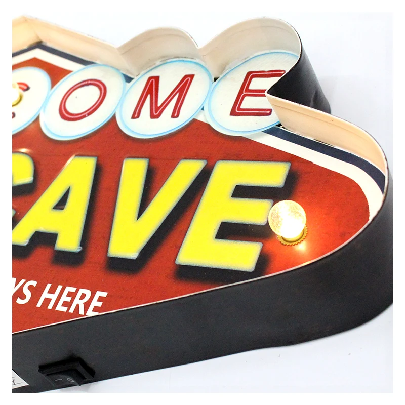 Мужская пещера пульт дистанционного управления светодиодный неоновый гаражный