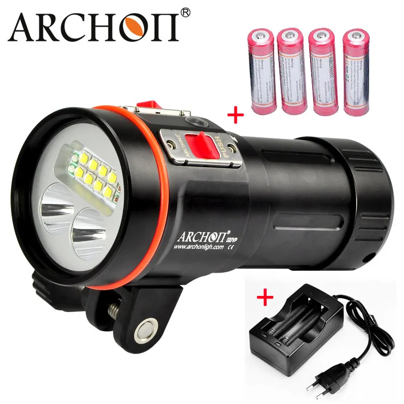 ARCHON W43VP D37VP вспышка для съемки видео светильник 8 * CREE XM L2 Макс 5200 люмен УФ красный