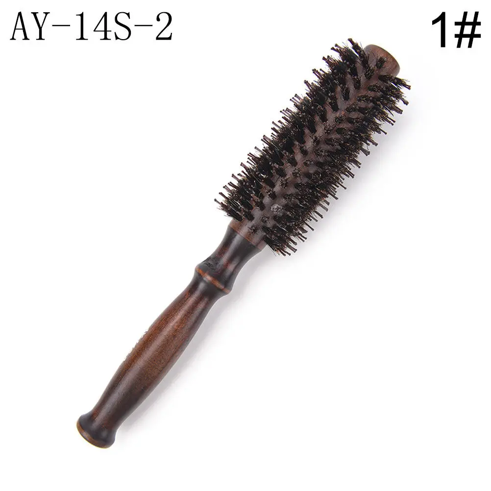 1 шт. расческа для волос круглая Антистатическая кудрявая щетка натуральная