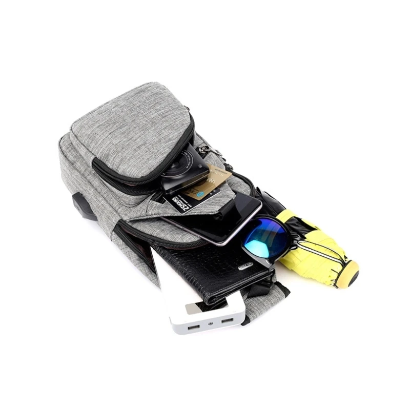 Мужские сумки через плечо с USB-зарядкой Мужская нагрудная сумка защитой от кражи