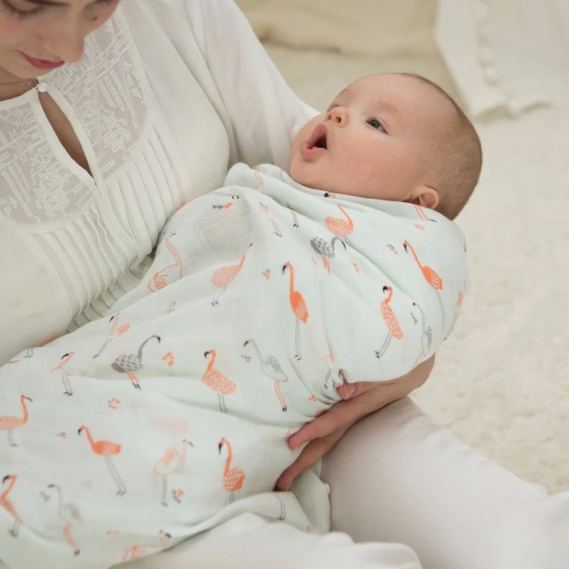 Детское одеяло дышащий муслин Обёрточная бумага новорожденных хлопок бамбук