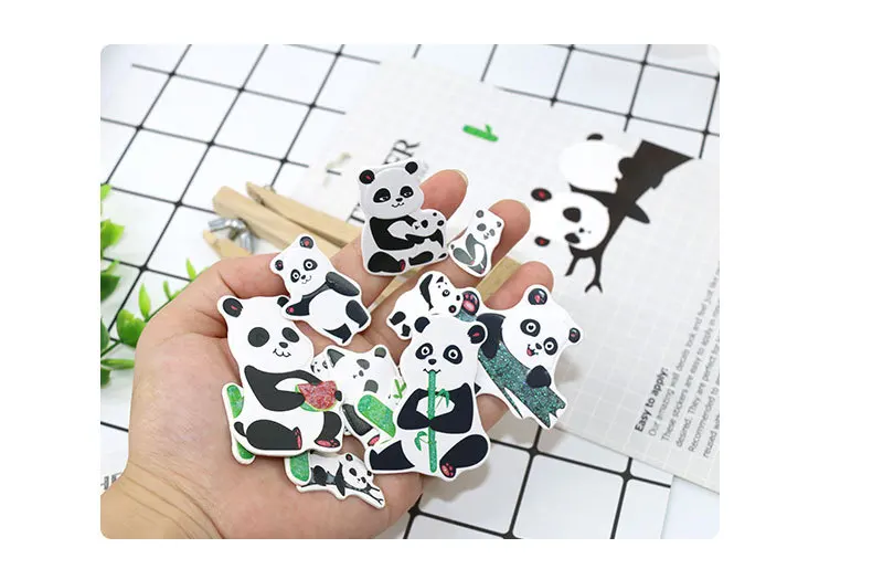 Kawaii Panda мультипликационные наклейки животных декоративные бумажные наклейки Diy дневник в стиле Скрапбукинг Аксессуары для подарок для девочек школа Supplie