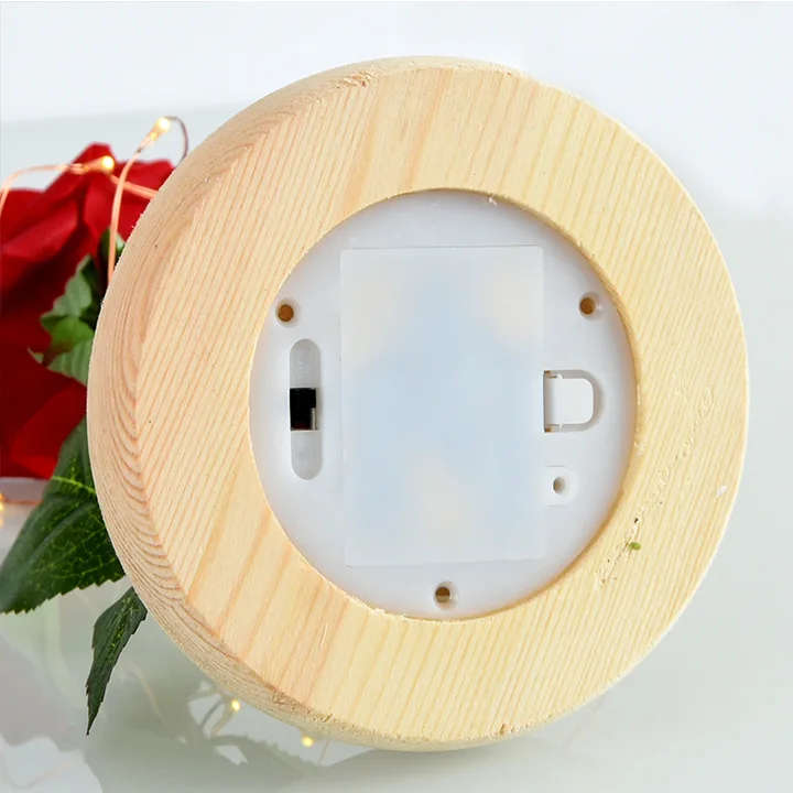 Светодиодный Фотофон Красавица и Чудовище с двумя красными розами лепестками в