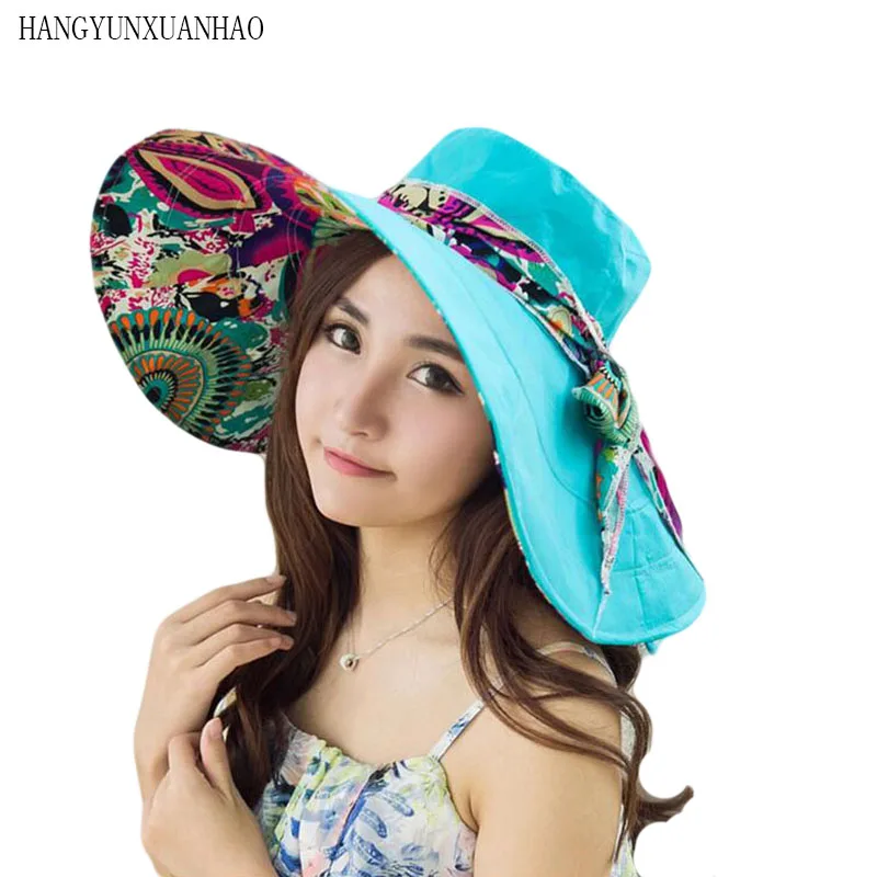 

Double-sided Women Hat Lady Wide Brim Sun Hat Spring Summer Hat For Female UV Protection Beach Hat Casual Chapeau Femme