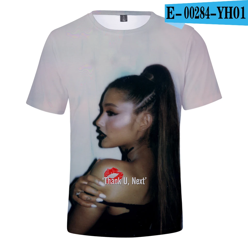 Ariana Grande 3d футболка женская летняя повседневная футболка Harajuku хит-хоп футболки Плюс Размер короткий рукав одежда - Цвет: picture color