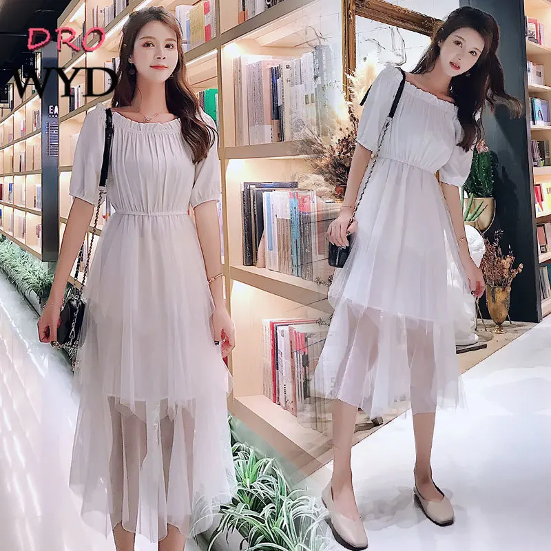 Платье женское шифоновое средней длины пикантное элегантное пляжное винтажное