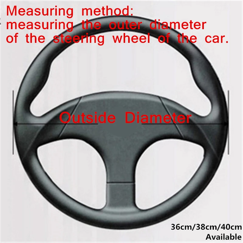 SUNZM оплетка из натуральной кожи для руля чехол рулетки на руле 36 см/38 см/40 см |