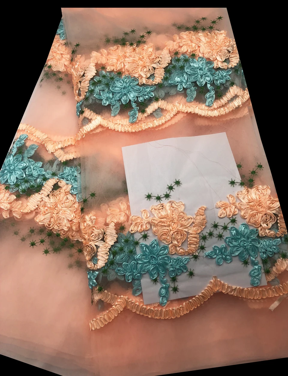 

Nigerian Lace Fabric 2018 High Quality Lace Pink 3d Flower African Lace Fabric Embroidery French Lace Fabric for Bridal ALC-R012
