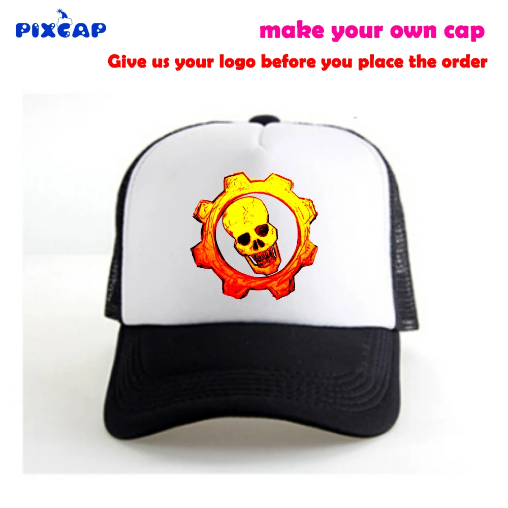 Логотип текст напечатанный Бейсбол Кепки губка сетки шляпа Спорт собственный