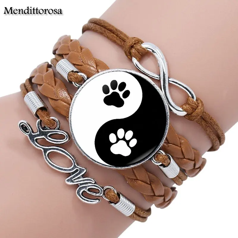 Mendittorosa Ying Yang Taichi ювелирные изделия классический стеклянный кабошон Многослойный