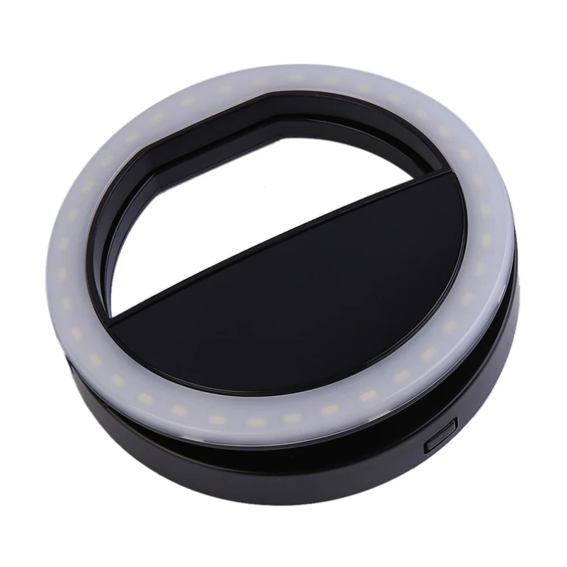Universal Round Selfie Ring Light Licht For Camera Photography Case selfie iPhone/Samsung/Huawei Accessories Battery power |