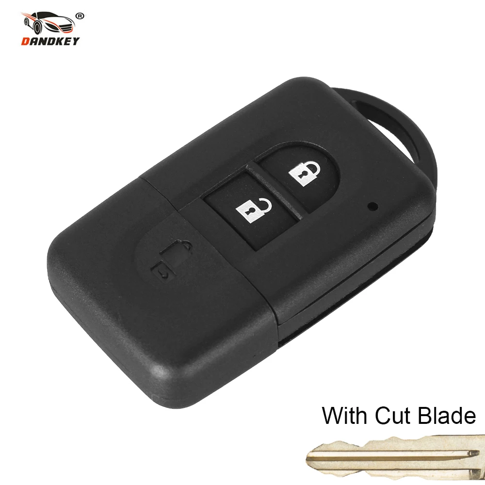 Чехол для ключей DANDKEY cut/uncut blade с 2 кнопками и дистанционным управлением Nissan Micra Xtrail