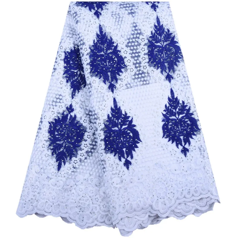 

2019 High Quality African Lace Fabric Stoned French Net Embroidery Lace Nigerian Tulle Lace Fabric For Wedding Party Dress S1556