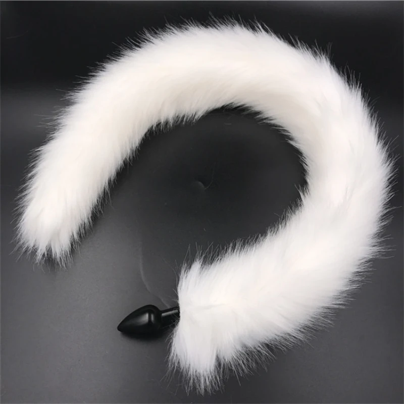 Anal Plug Tails Faux Fox Tail 3 Size Butt White Plush Metal Masturbator Anus Dilator Sex Toys for Couples H8-1-117D | Красота и