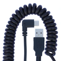 40cm usb 2 0 male to type c male 90 degree angle retractable data charging cable
