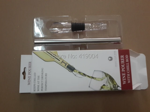 Бесплатная доставка красная палочка для охлаждения вина нержавеющая сталь