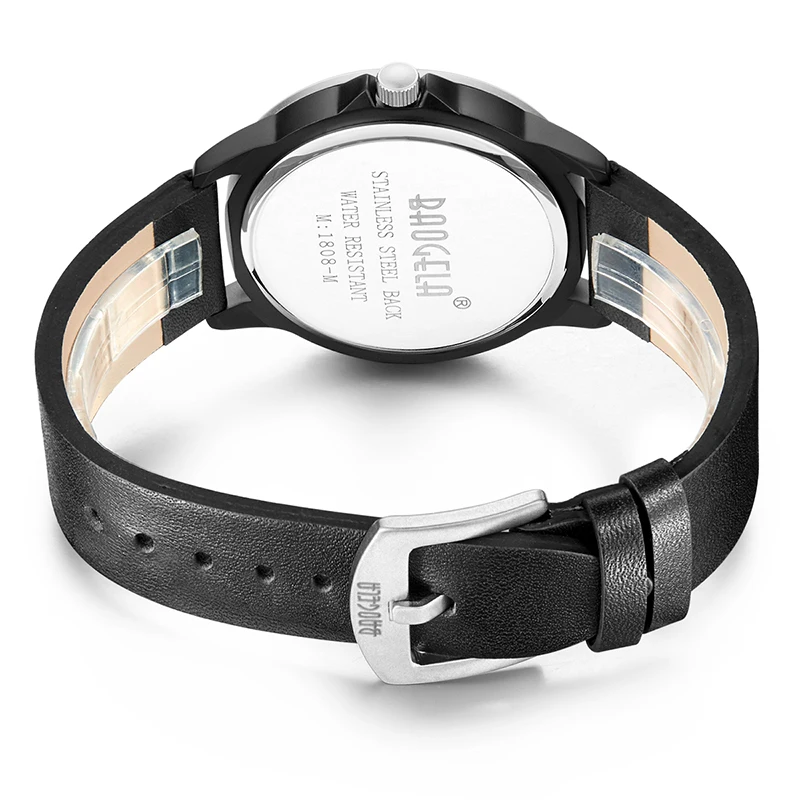BAOGELA Hommes Quartz Montre Повседневный Браслет режима En Cuir Relogios Masculino 3ATM Étanche BL1808|Кварцевые