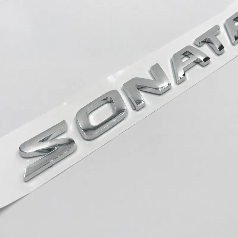 

For Hyundai Sonata Letters Logo Sticker Car Rear Trunk 3D Chrome Emblem Badge Sign Decal